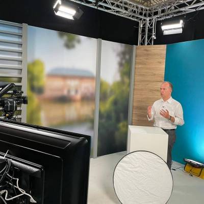 Landesvorsitzender Heiko Hendriks bei der Aufnahme eines Videos zum Thema Politik fr Vertriebene und Aussiedler